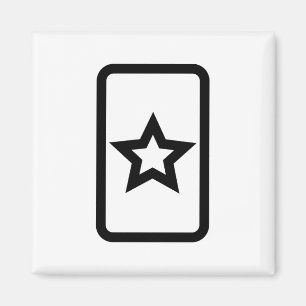 Zener Card Hollow 5 Pointed Star Magnet