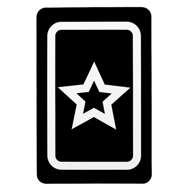 Zener Card | Hollow 5 Pointed Star Magnet (Vertical)