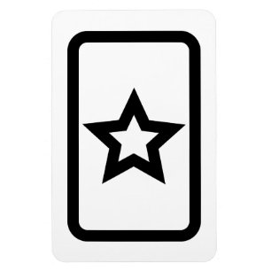 Zener Card   Hollow 5 Pointed Star Magnet