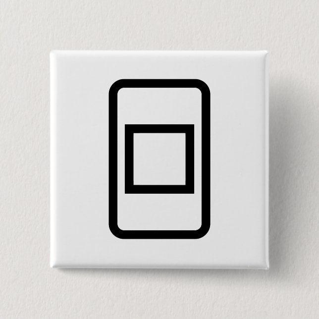 Zener Card | Hollow Square 15 Cm Square Badge (Front)