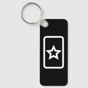 Zener Card   Hollow Square Key Ring