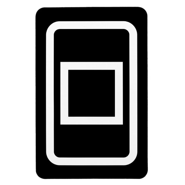 Zener Card | Hollow Square Magnet (Vertical)