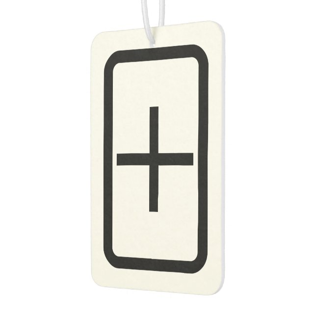 Zener Card | Plus Sign Car Air Freshener (Left)