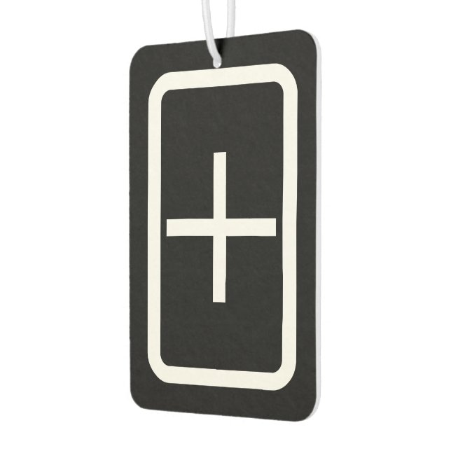 Zener Card | Plus Sign Car Air Freshener (Left)