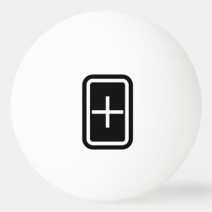Zener Card Plus Sign Ping Pong Ball