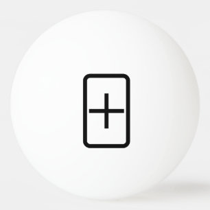 Zener Card Plus Sign Ping Pong Ball