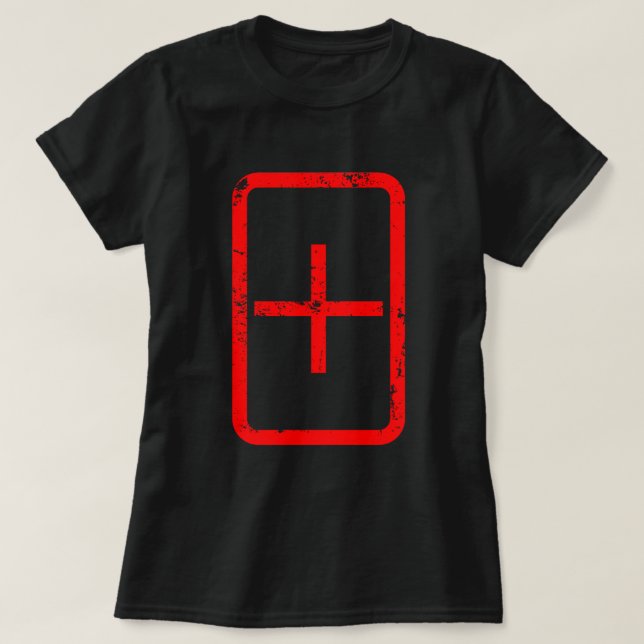 Zener Card | Plus Sign {Vintage} T-Shirt (Design Front)