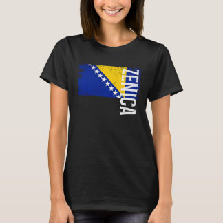 Zenica Bosnia Flag For Bosnian Men Women Kids  1 T-Shirt