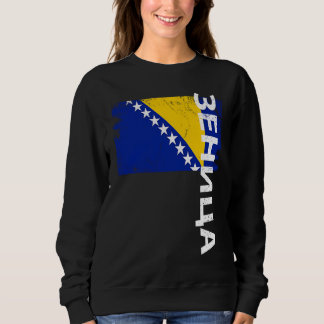 Zenica Bosnia Flag For Bosnian Men Women Kids Sweatshirt