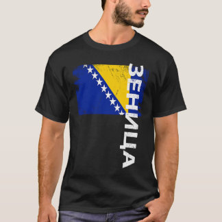 Zenica Bosnia Flag For Bosnian Men Women Kids T-Shirt