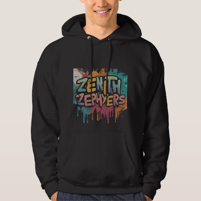 Zenith Zephyrs Men's Basic Hooded Sweatshirt (Front)