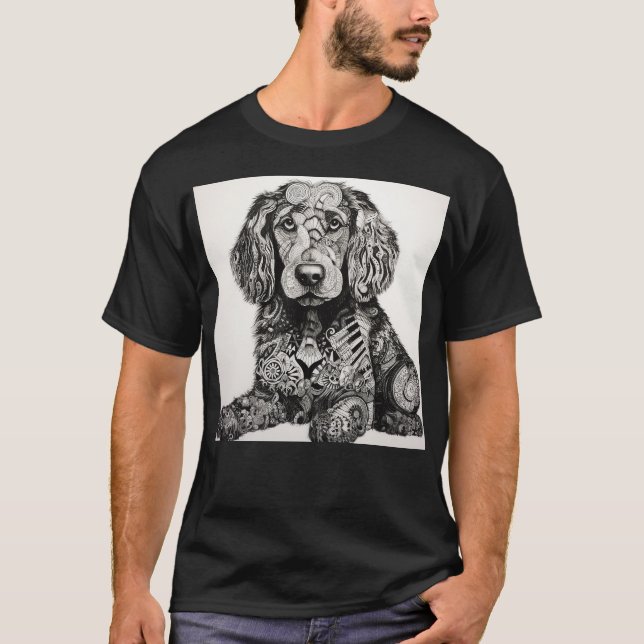 Zentangle Dog T-Shirt (Front)