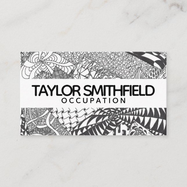 Zentangle® inspired art business card (Front)