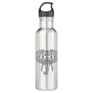 Zentangle Inspired Elephant 710 Ml Water Bottle