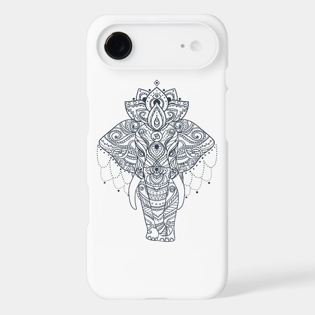 Zentangle Inspired Elephant Case-Mate iPhone Case (Back)