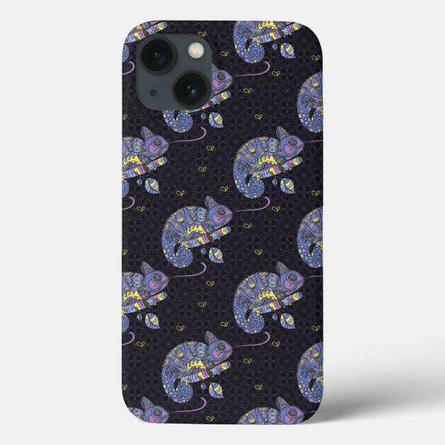 Zentangle Lizard Case-Mate iPhone Case (Back)