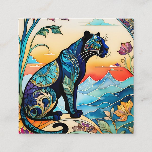 Zentangle patterns are a beautiful way to add colo square business card (Front)