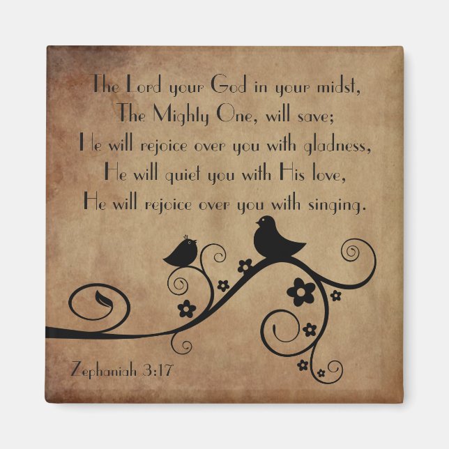 Zephaniah 3:17 Magnet (Front)