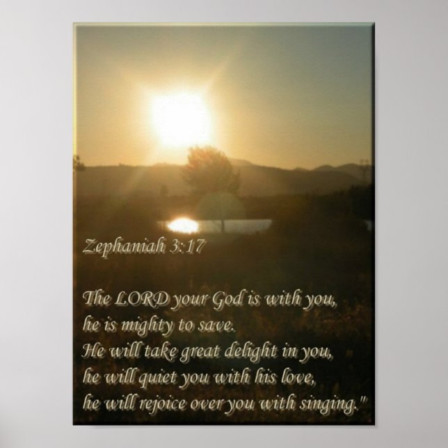 Zephaniah 3:17 poster (Front)