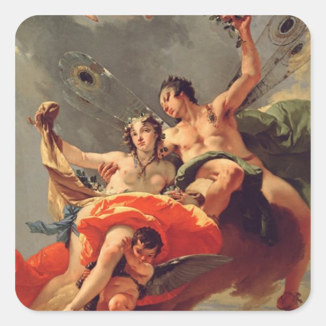 Zephyr and Flora Square Sticker (Front)