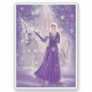 Zephyr unicorn and fairy art By Renee Lavoie