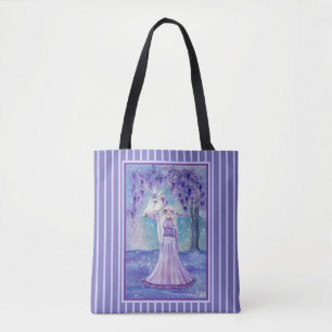 Zephyr unicorn and fairy art By Renee Lavoie Tote Bag