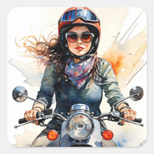 “Zephyra”  “Vento Dolce” – Sweet Wind   Square Sticker