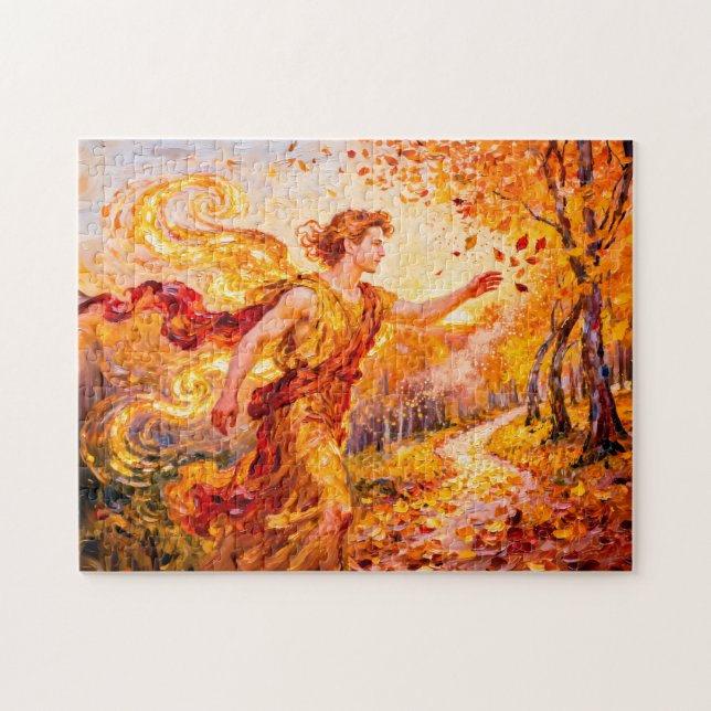 Zephyros God of the Western Wind from Greek Mythol Jigsaw Puzzle (Horizontal)