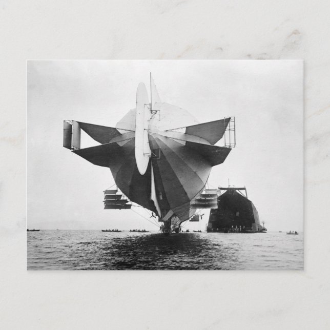 Zeppelin Airship, 1908 Postcard (Front)