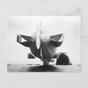 Zeppelin Airship  1908 Postcard