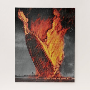 Zeppelin Airship Hindenburg Disaster Circa 1937 Jigsaw Puzzle