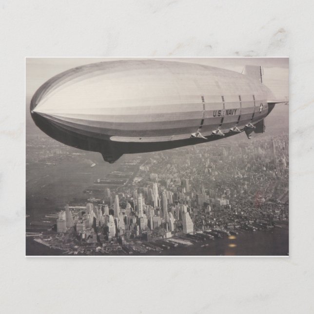 Zeppelin over New York City Postcard (Front)