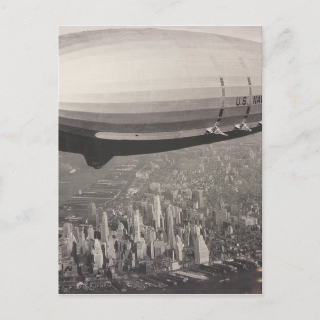 Zeppelin over New York City Postcard (Front)