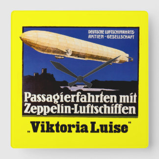 Zeppelin Viktoria Luise Square Wall Clock