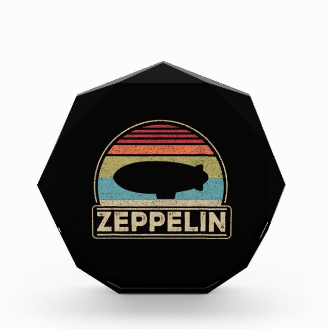 Zeppelin Vintage Retro Zeppelin Shirt Dirigible Photo Block (Front)