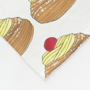 ZEPPOLE Italian Fried Dough Pastry Bakery Foodie Fleece Blanket