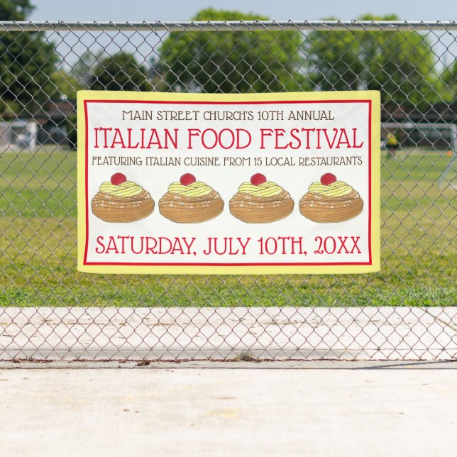 Zeppole Pastry Italian Sicilian Food Festival Banner (Insitu)