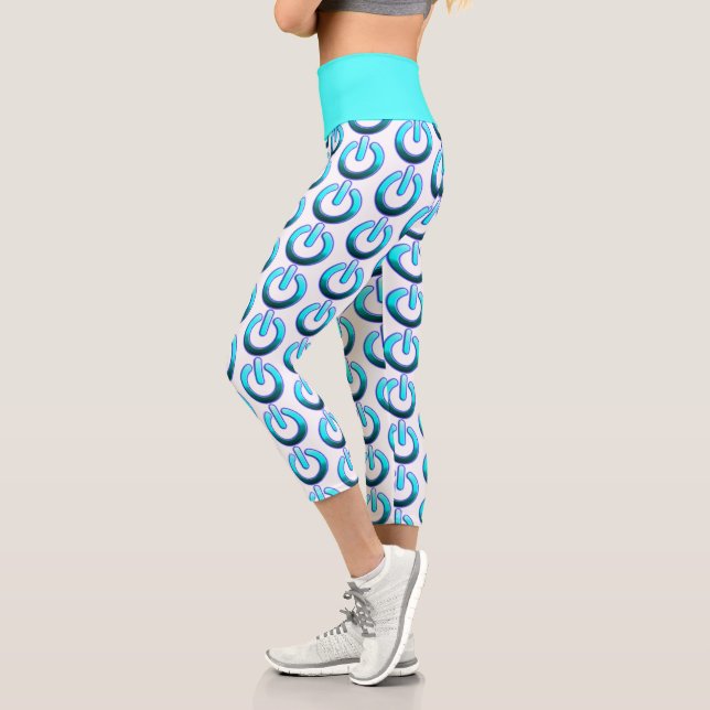 Zer0's Power High Waisted Yoga Capris (Left)