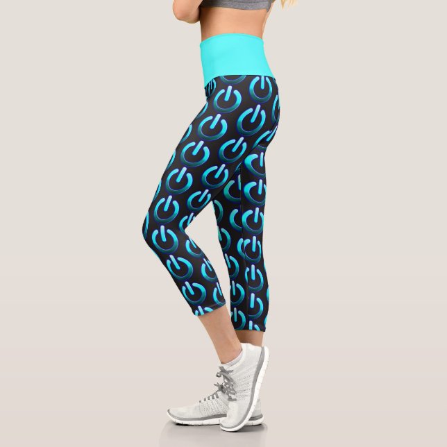 Zer0's Power High Waisted Yoga Capris (Left)