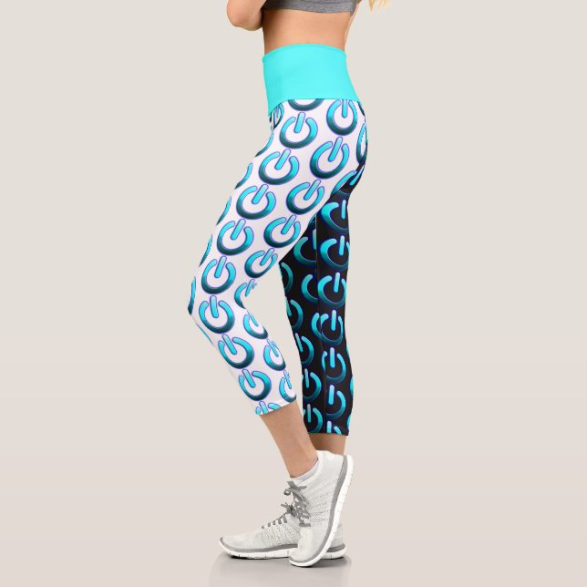 Zer0's Power High Waisted Yoga Capris (Left)