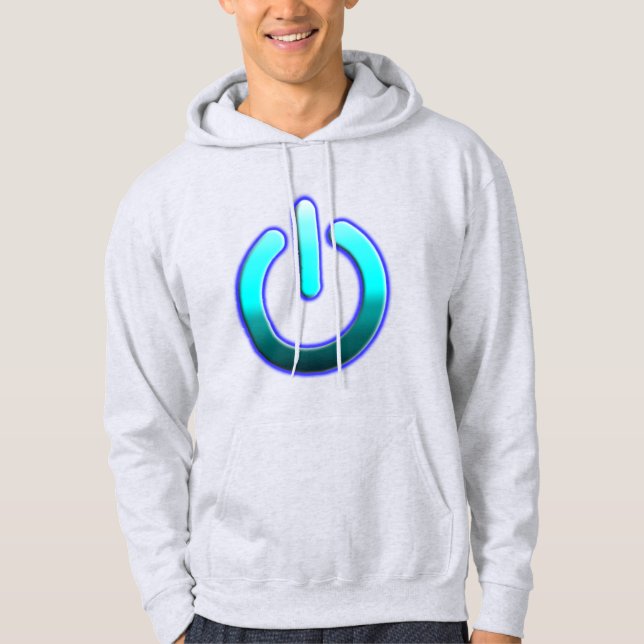 Zer0's Power Men's Basic Hooded Sweatshirt (Front)