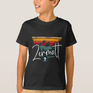 Zermatt Alpine Skiing Vintage Swiss Alps Switzerla T-Shirt