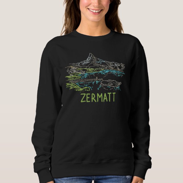 Zermatt City Switzerland souvenir   for men women Sweatshirt (Front)
