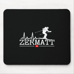 Zermatt Heartbeat Alpine Skiing Swiss Alps Switzer Mouse Pad