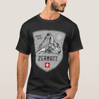 Zermatt Mountain Switzerland Emblem T-Shirt