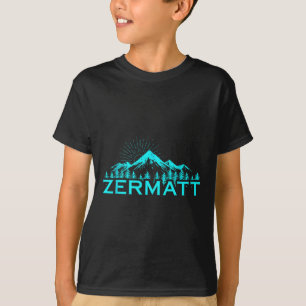 Zermatt Mountains Alpine Skiing Swiss Alps Switzer T-Shirt