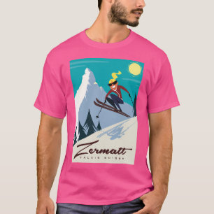 Zermatt Ski Poster T-Shirt