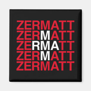 ZERMATT Swiss Flag Magnet