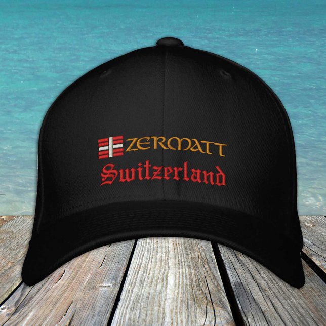 Zermatt & Switzerland fashion / Swiss Flag Patriot Embroidered Hat (Creator Uploaded)