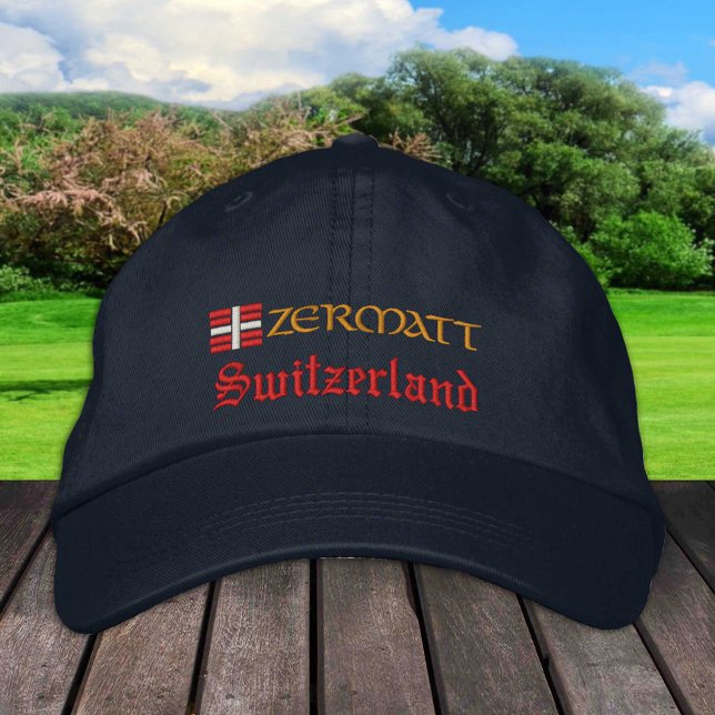 Zermatt & Switzerland fashion / Swiss Flag Patriot Embroidered Hat (Creator Uploaded)